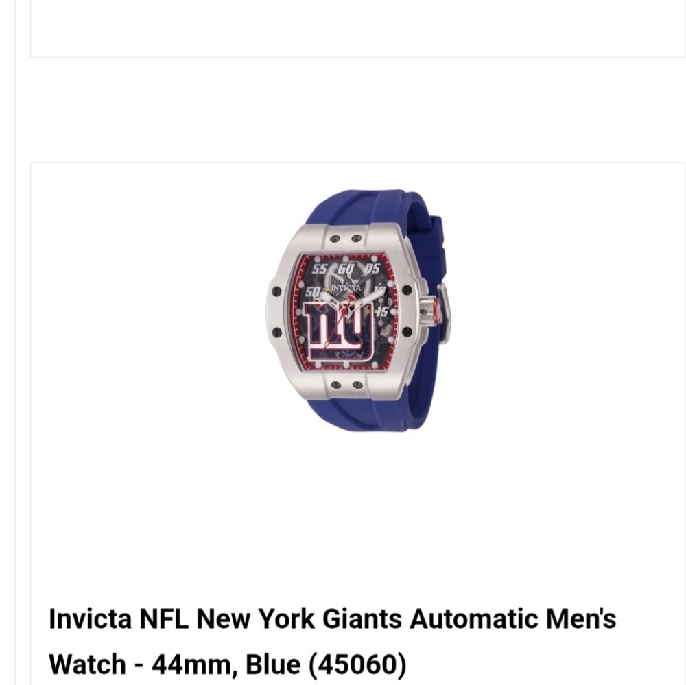 Invicta NFL New York Giants Automatic Men's Watch - 44mm, Blue (45060